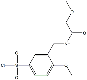 4-methoxy-3-[(2-methoxyacetamido)methyl]benzene-1-sulfonyl chloride 结构式