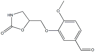 4-methoxy-3-[(2-oxo-1,3-oxazolidin-5-yl)methoxy]benzaldehyde 结构式