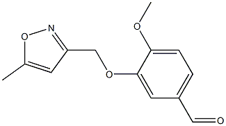 4-methoxy-3-[(5-methyl-1,2-oxazol-3-yl)methoxy]benzaldehyde 结构式