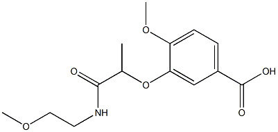 4-methoxy-3-{1-[(2-methoxyethyl)carbamoyl]ethoxy}benzoic acid 结构式