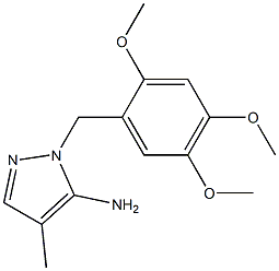 4-methyl-1-[(2,4,5-trimethoxyphenyl)methyl]-1H-pyrazol-5-amine 结构式