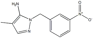 4-methyl-1-[(3-nitrophenyl)methyl]-1H-pyrazol-5-amine 结构式