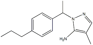 4-methyl-1-[1-(4-propylphenyl)ethyl]-1H-pyrazol-5-amine 结构式