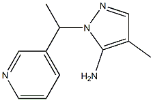 4-methyl-1-[1-(pyridin-3-yl)ethyl]-1H-pyrazol-5-amine 结构式