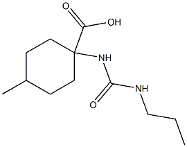 4-methyl-1-{[(propylamino)carbonyl]amino}cyclohexanecarboxylic acid 结构式