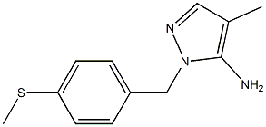 4-methyl-1-{[4-(methylsulfanyl)phenyl]methyl}-1H-pyrazol-5-amine 结构式
