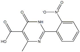 4-methyl-2-(2-nitrophenyl)-6-oxo-1,6-dihydropyrimidine-5-carboxylic acid 结构式