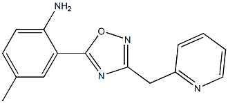 4-methyl-2-[3-(pyridin-2-ylmethyl)-1,2,4-oxadiazol-5-yl]aniline 结构式