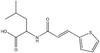 4-methyl-2-{[(2E)-3-thien-2-ylprop-2-enoyl]amino}pentanoic acid 结构式