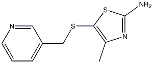 4-methyl-5-[(pyridin-3-ylmethyl)thio]-1,3-thiazol-2-amine 结构式