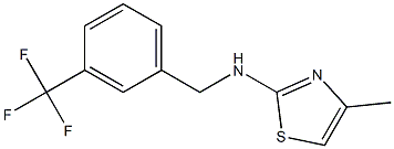 4-methyl-N-{[3-(trifluoromethyl)phenyl]methyl}-1,3-thiazol-2-amine 结构式
