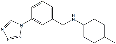 4-methyl-N-{1-[3-(1H-1,2,3,4-tetrazol-1-yl)phenyl]ethyl}cyclohexan-1-amine 结构式