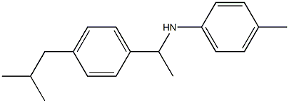 4-methyl-N-{1-[4-(2-methylpropyl)phenyl]ethyl}aniline 结构式