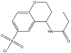 4-propanamido-3,4-dihydro-2H-1-benzopyran-6-sulfonyl chloride 结构式