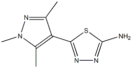 5-(1,3,5-trimethyl-1H-pyrazol-4-yl)-1,3,4-thiadiazol-2-amine 结构式