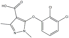 5-(2,3-dichlorophenoxy)-1,3-dimethyl-1H-pyrazole-4-carboxylic acid 结构式