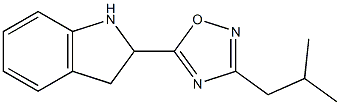5-(2,3-dihydro-1H-indol-2-yl)-3-(2-methylpropyl)-1,2,4-oxadiazole 结构式