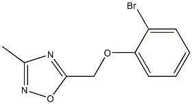 5-(2-bromophenoxymethyl)-3-methyl-1,2,4-oxadiazole 结构式