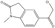 5-(2-chloroacetyl)-1-methyl-2,3-dihydro-1H-indol-2-one 结构式