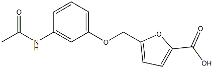 5-(3-acetamidophenoxymethyl)furan-2-carboxylic acid 结构式