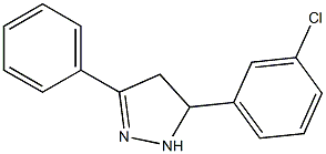 5-(3-chlorophenyl)-3-phenyl-4,5-dihydro-1H-pyrazole 结构式