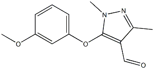 5-(3-methoxyphenoxy)-1,3-dimethyl-1H-pyrazole-4-carbaldehyde 结构式