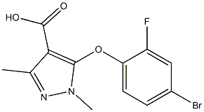 5-(4-bromo-2-fluorophenoxy)-1,3-dimethyl-1H-pyrazole-4-carboxylic acid 结构式