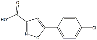 5-(4-chlorophenyl)-1,2-oxazole-3-carboxylic acid 结构式