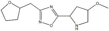 5-(4-methoxypyrrolidin-2-yl)-3-(oxolan-2-ylmethyl)-1,2,4-oxadiazole 结构式