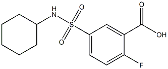 5-(cyclohexylsulfamoyl)-2-fluorobenzoic acid 结构式