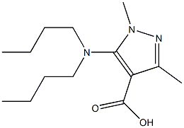 5-(dibutylamino)-1,3-dimethyl-1H-pyrazole-4-carboxylic acid 结构式