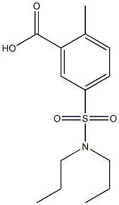 5-(dipropylsulfamoyl)-2-methylbenzoic acid 结构式
