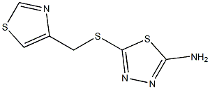 5-[(1,3-thiazol-4-ylmethyl)sulfanyl]-1,3,4-thiadiazol-2-amine 结构式