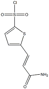 5-[(1E)-3-amino-3-oxoprop-1-enyl]thiophene-2-sulfonyl chloride 结构式