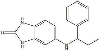 5-[(1-phenylpropyl)amino]-2,3-dihydro-1H-1,3-benzodiazol-2-one 结构式