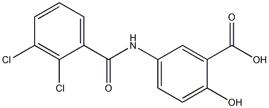 5-[(2,3-dichlorobenzene)amido]-2-hydroxybenzoic acid 结构式