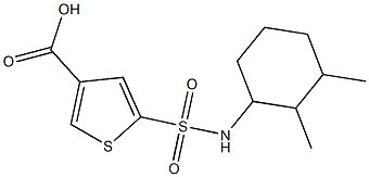 5-[(2,3-dimethylcyclohexyl)sulfamoyl]thiophene-3-carboxylic acid 结构式