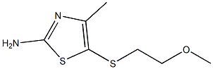 5-[(2-methoxyethyl)thio]-4-methyl-1,3-thiazol-2-amine 结构式