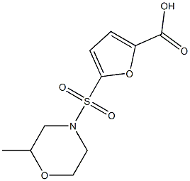 5-[(2-methylmorpholine-4-)sulfonyl]furan-2-carboxylic acid 结构式