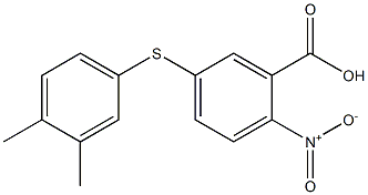 5-[(3,4-dimethylphenyl)sulfanyl]-2-nitrobenzoic acid 结构式