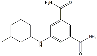 5-[(3-methylcyclohexyl)amino]benzene-1,3-dicarboxamide 结构式