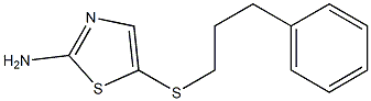 5-[(3-phenylpropyl)thio]-1,3-thiazol-2-amine 结构式