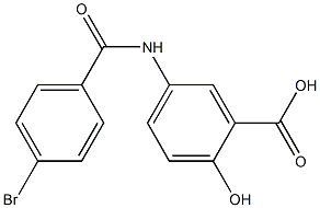 5-[(4-bromobenzoyl)amino]-2-hydroxybenzoic acid 结构式