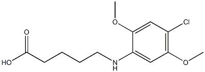 5-[(4-chloro-2,5-dimethoxyphenyl)amino]pentanoic acid 结构式