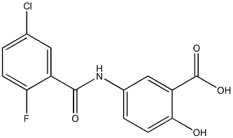 5-[(5-chloro-2-fluorobenzene)amido]-2-hydroxybenzoic acid 结构式