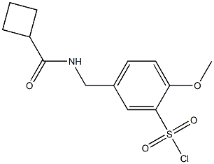 5-[(cyclobutylformamido)methyl]-2-methoxybenzene-1-sulfonyl chloride 结构式