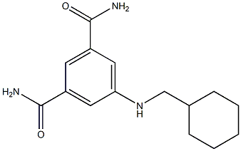 5-[(cyclohexylmethyl)amino]benzene-1,3-dicarboxamide 结构式