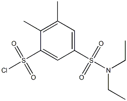 5-[(diethylamino)sulfonyl]-2,3-dimethylbenzenesulfonyl chloride 结构式