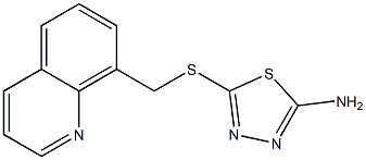 5-[(quinolin-8-ylmethyl)sulfanyl]-1,3,4-thiadiazol-2-amine 结构式