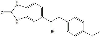 5-[1-amino-2-(4-methoxyphenyl)ethyl]-2,3-dihydro-1H-1,3-benzodiazol-2-one 结构式